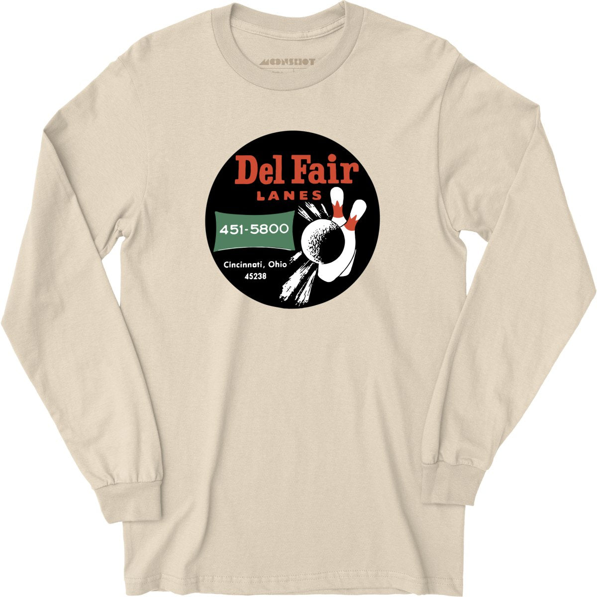 Del Fair Lanes - Cincinnati, OH - Vintage Bowling Alley - Long Sleeve