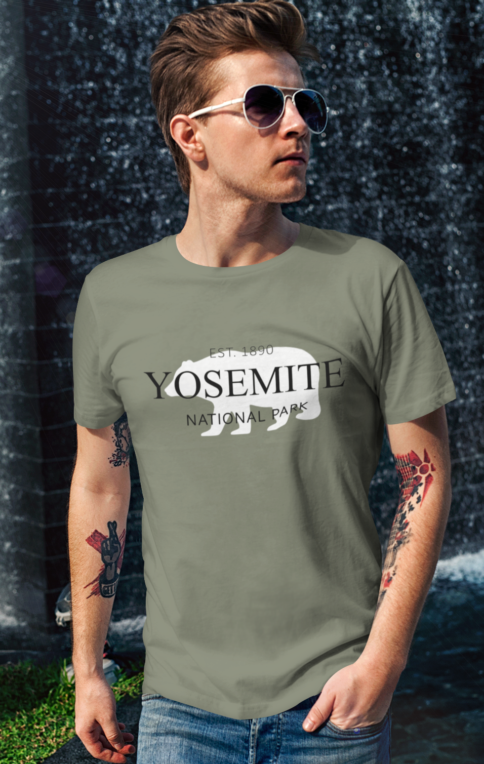 Custom Bear Silhouette Shirt - Your Location