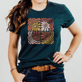 4 Square Groovy Flowers Tee | Floral | Sizes XS-2XL