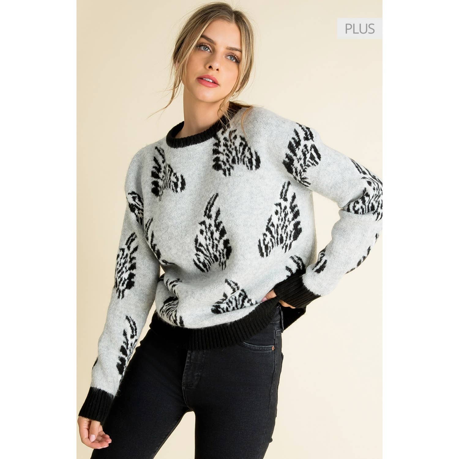 /Size Xl/ Zebra Pattern Sweater