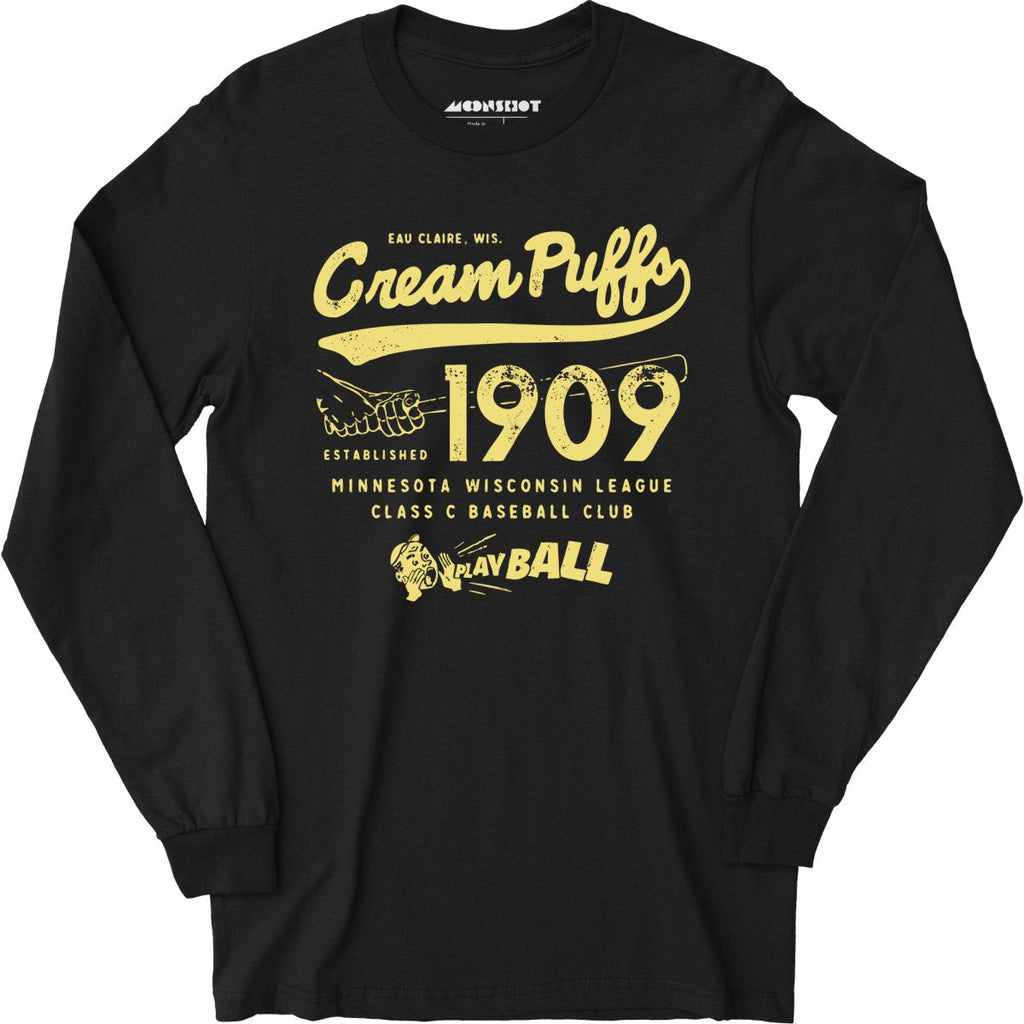Eau Claire Cream Puffs - Wisconsin - Vintage Defunct Baseball Teams - Long Sleeve