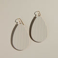 Ecru Pinstripe Teardrops