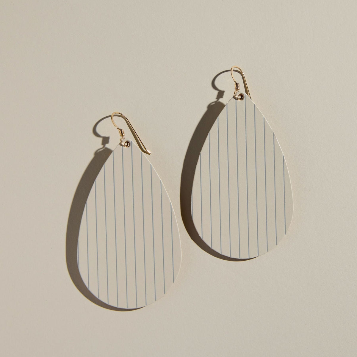 Ecru Pinstripe Teardrops