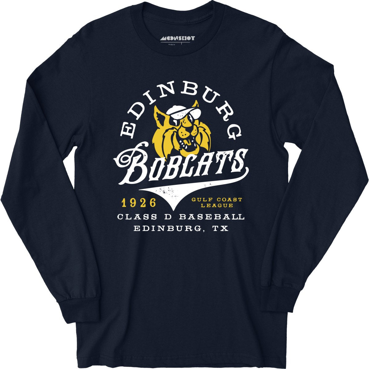 Edinburg Bobcats - Texas - Vintage Defunct Baseball Teams - Long Sleeve