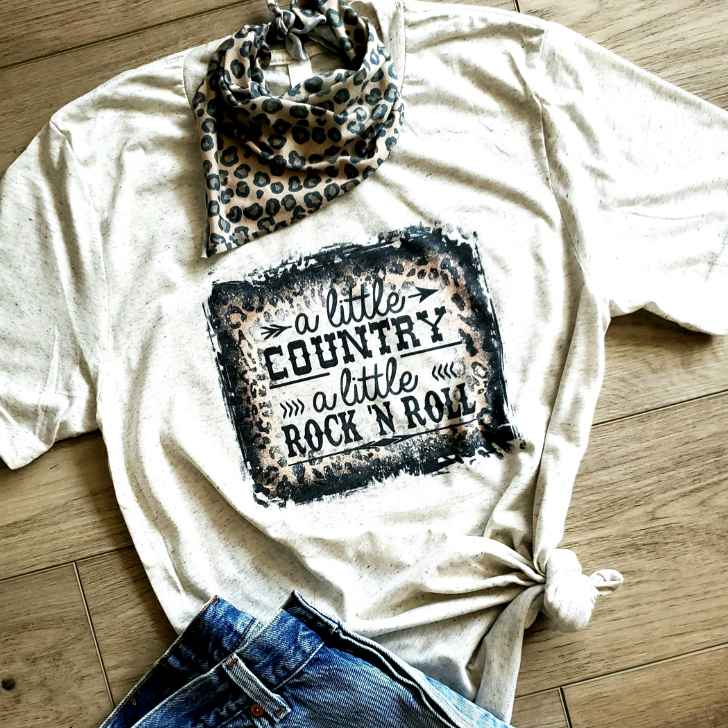 A Little Country A Little Rock and Roll Graphic T-Shirt