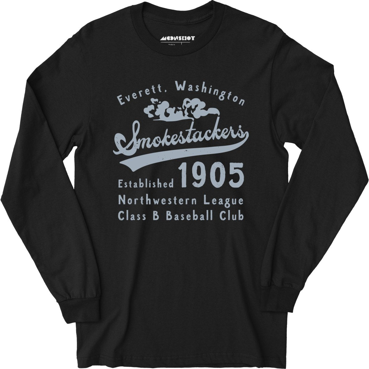 Everett Smokestackers - Washington - Vintage Defunct Baseball Teams - Long Sleeve