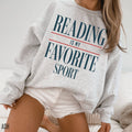 Vintage Reading Sweatshirt, Booklover Gift Bookish Librarian