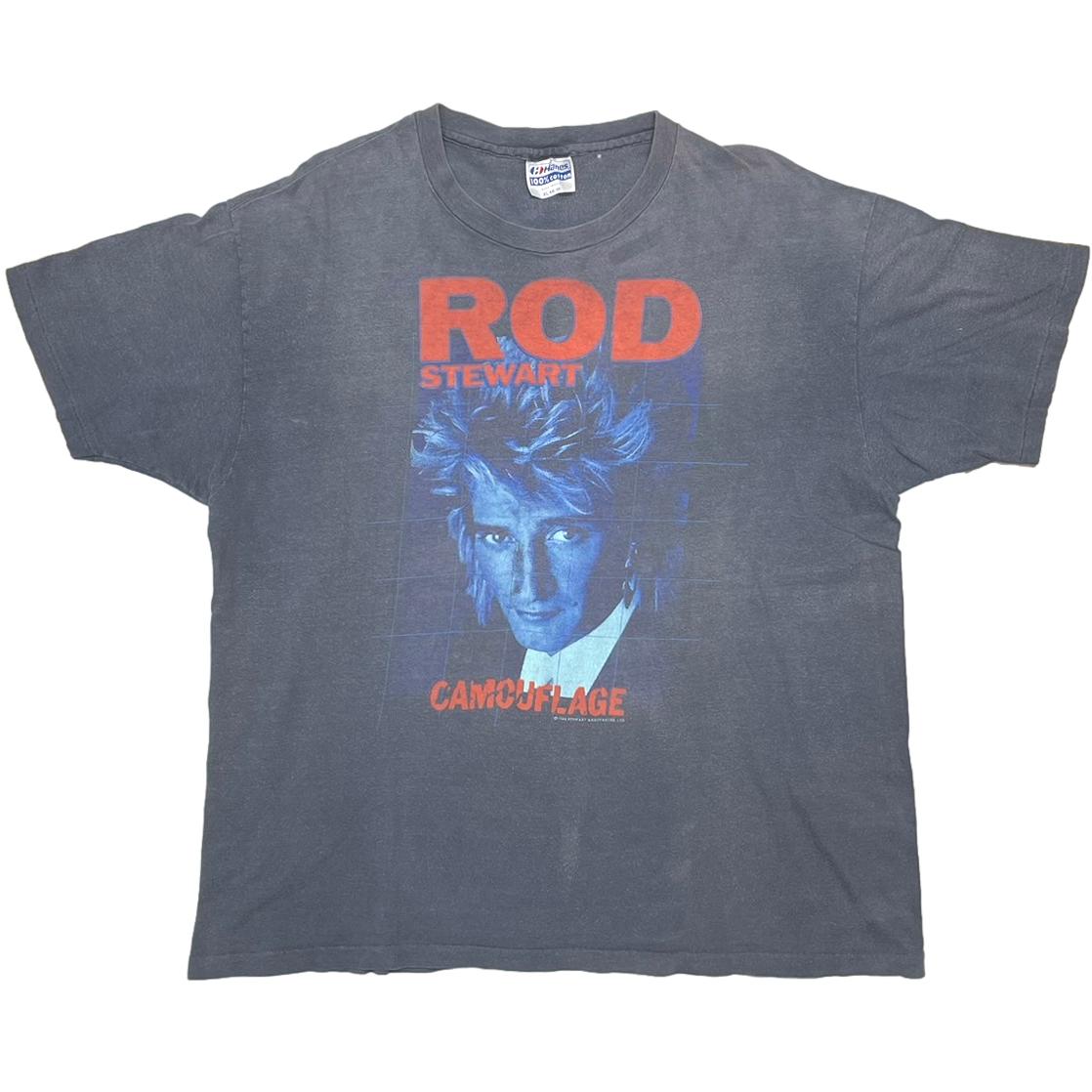 ROD STEWART 1984 CAMOUFLAGE HANES XL 4351