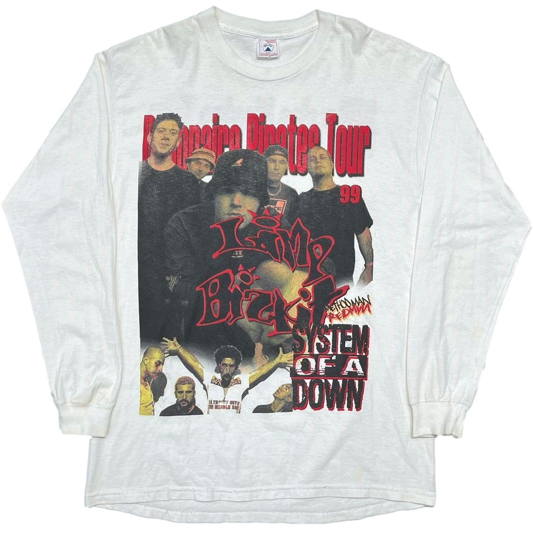 LIMP BIZKIT BILLIONAIRE PIRATES TOUR 1999 LS WHITE DELTA LARGE 4440