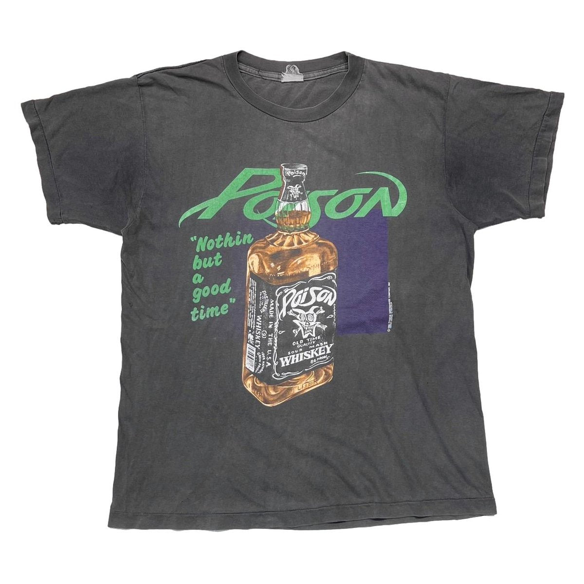 POISON FADED JACK DANIEL PARODY TEE FITS LARGE 3650