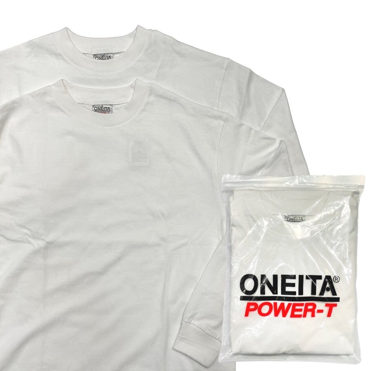 greatLAnd ONEITA EXCLUSIVE L/S PACK TEE WHITE 2PACK