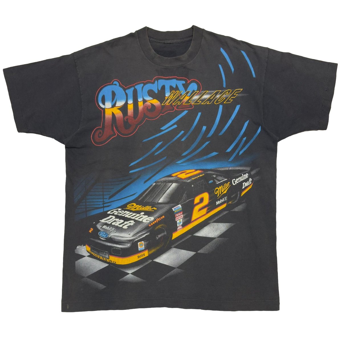 NASCAR RUSTY WALLACE KICKIN ASPHALT and TAKIN NUMBERS 7322