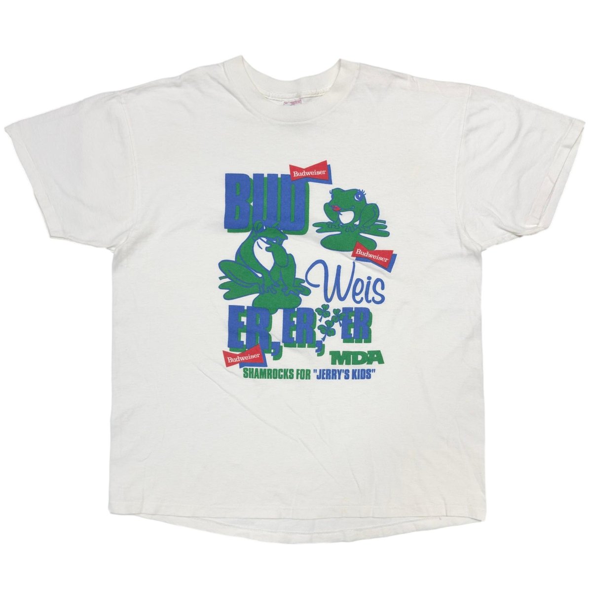 Budweiser SHAMROCKS FOR "JERRY'S KIDS" WHITE DELTA XL 8122