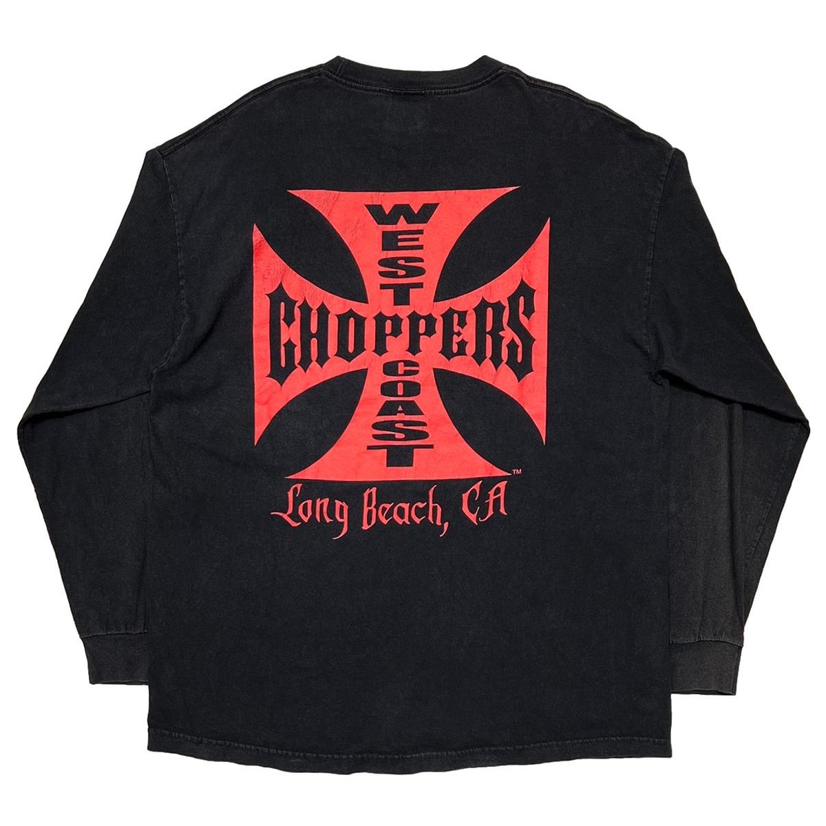 WEST COAST CHOPPERS IRON CROSS LONG BEACH, LA LS BLACK/RED XL 7209