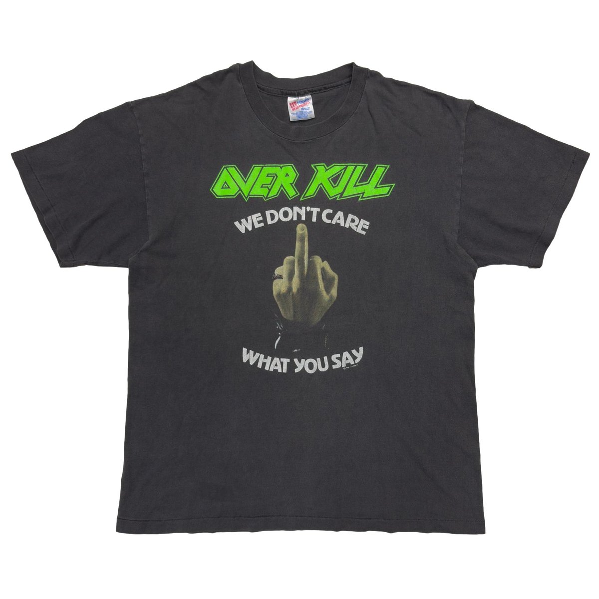 OVER KILL 1992 WHAT YOU SAY HANES LARGE 4657