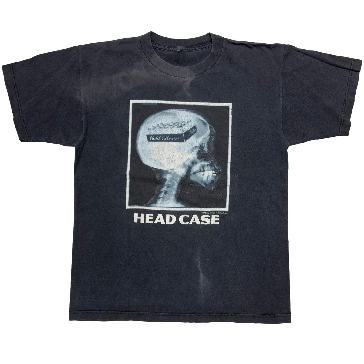 OLD & VINTAGE 1997 HEAD CASE THINKING COLD BEER X-RAY FITS LARGE 6751