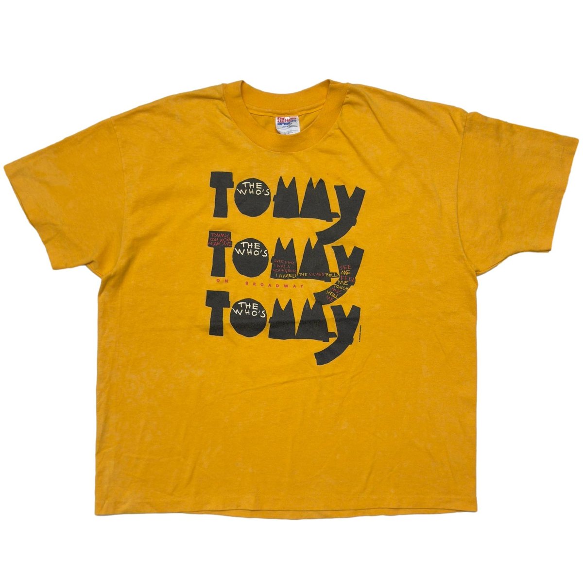 THE WHO TOMMY YELLOW Hanes XL	4036