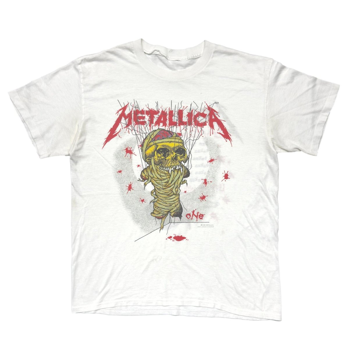 METALLICA PUSHEAD 1989 ONE WHITE FITS LARGE 6256