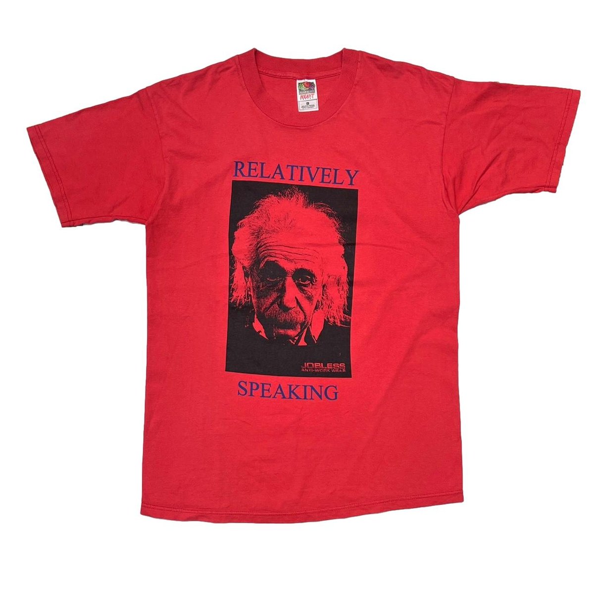 JOBLESS 00s EINSTEIN RED FRUIT OF THE LOOM LARGE 2745