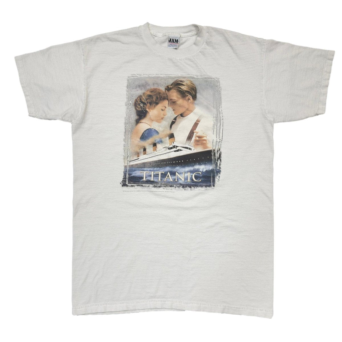 TITANIC 1998 MOVIE PROMO POSTER DESIGN WHITE OSFA FITS XL 6373