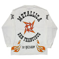 METALLICA 2001 20 YEARS FLAME LS WHITE ALSTYLE LARGE 3361