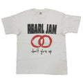 PEARL JAM don't give up EUROPEAN SUMMER TOUR 1992 WHITE FRUIT OF THE LOOM XL 6722