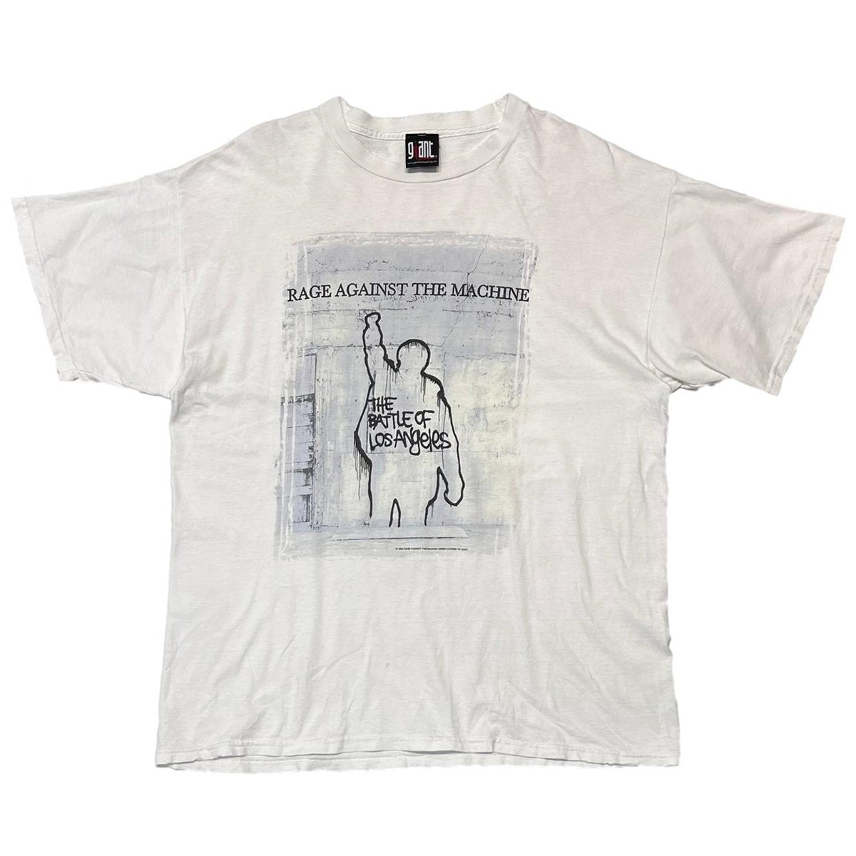 RAGE AGAINST THE MACHINE 1999 THE BATTLE OF LOS ANGELES WHITE giant FITS XL 1470