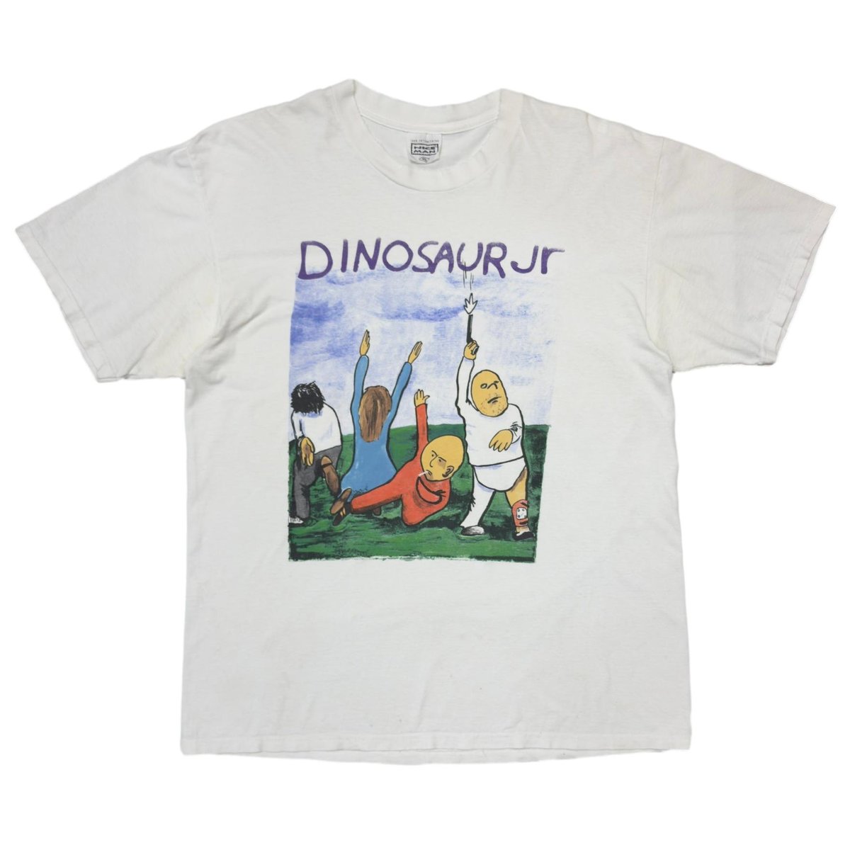Dinosaur Jr WITHOUT A SOUND BACK COVER DESIGN WHITE NICE MAN XL 0686