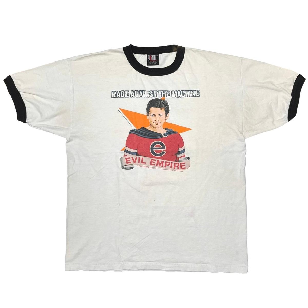 RAGE AGAINST THE MACHINE EVIL EMPIRE RINGER WHITE/BLACK GIANT XL 8446
