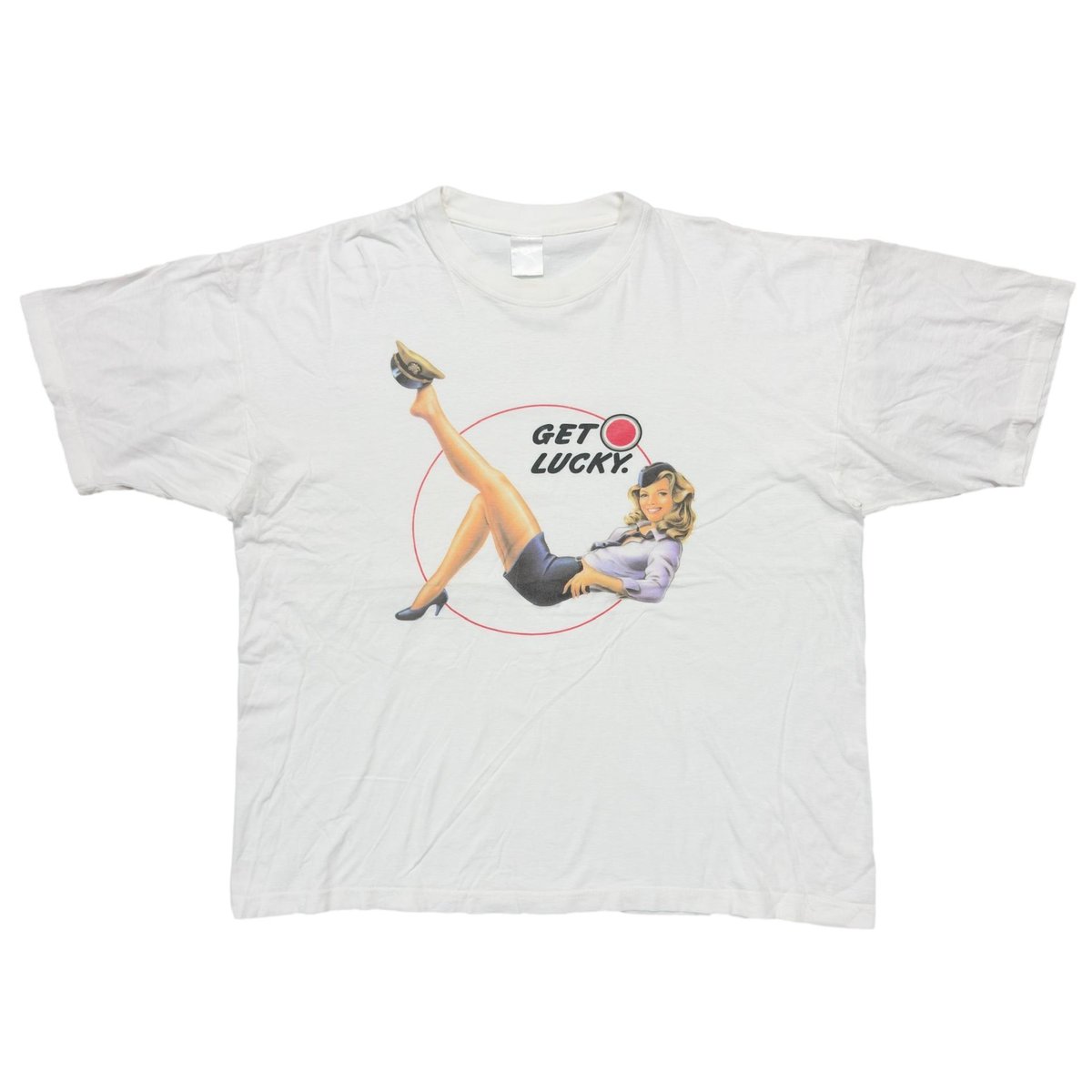 LUCKY STRIKE PINNUP GIRL GET LUCKEY WHITE XXL 6330