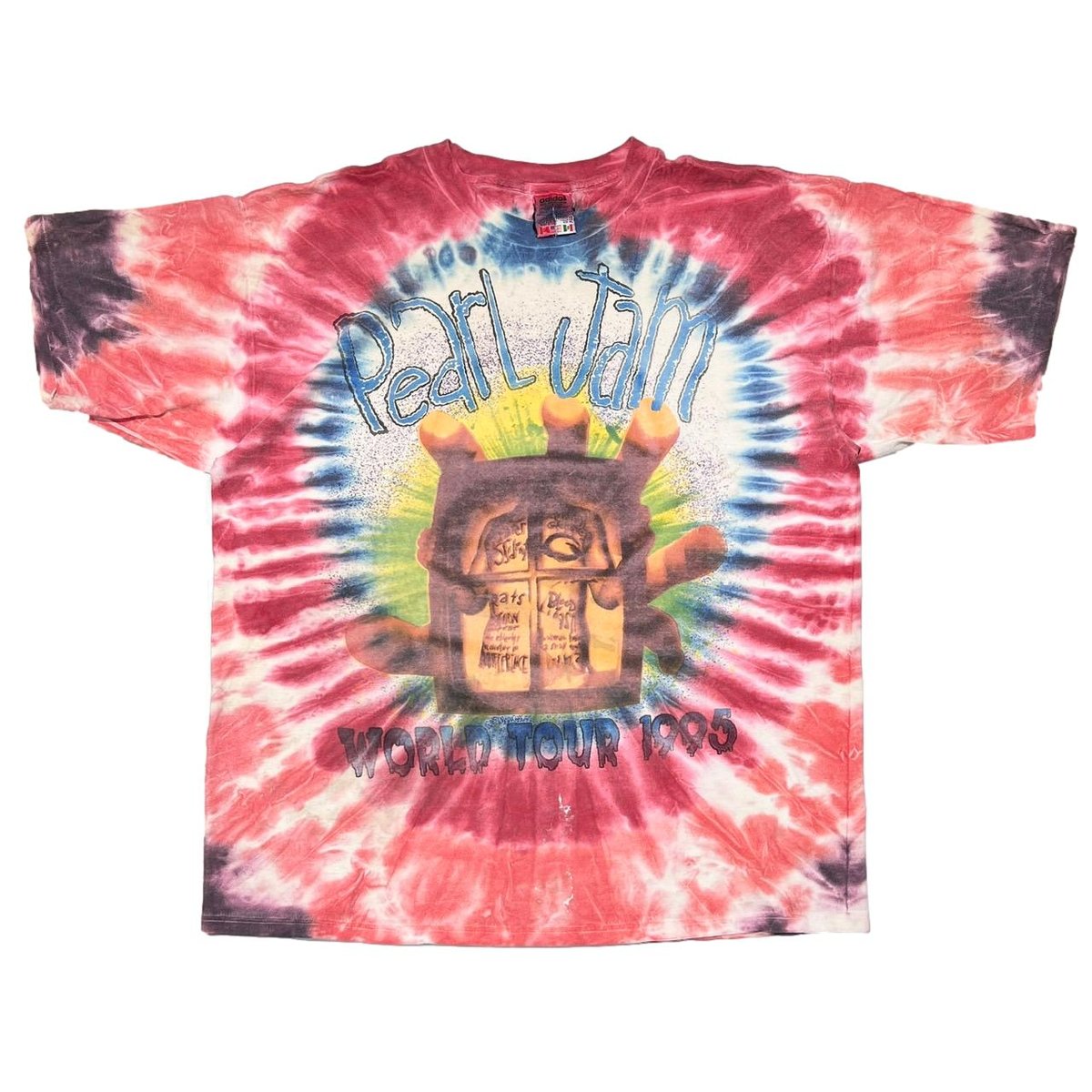 PEARL JAM WORLD TOUR 1995 TIE DYE adidas TAG XL 3181