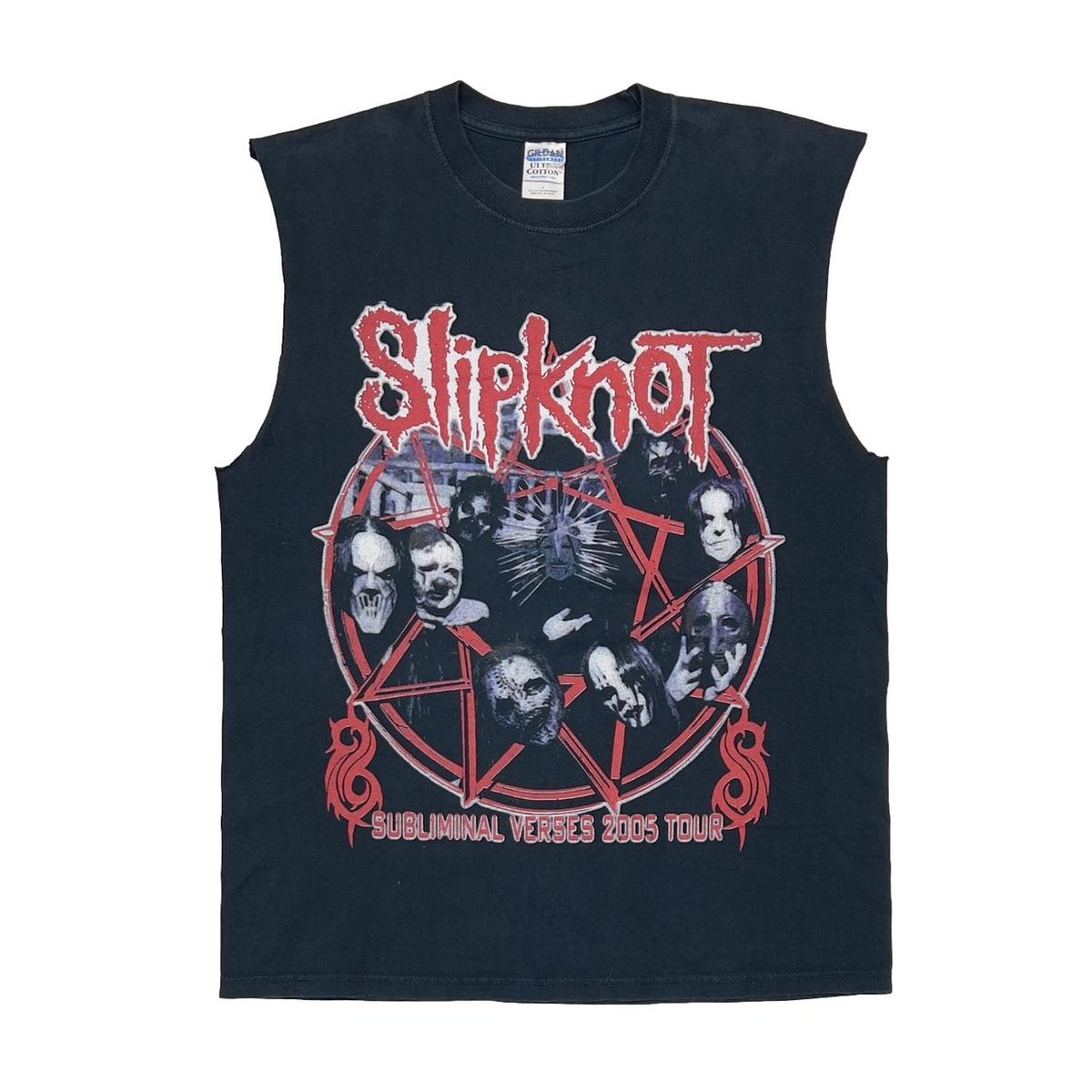 Slipknot SUBLIMINAL VERSES 2005 TOUR SLEEVELES GILDAN LARGE 7462