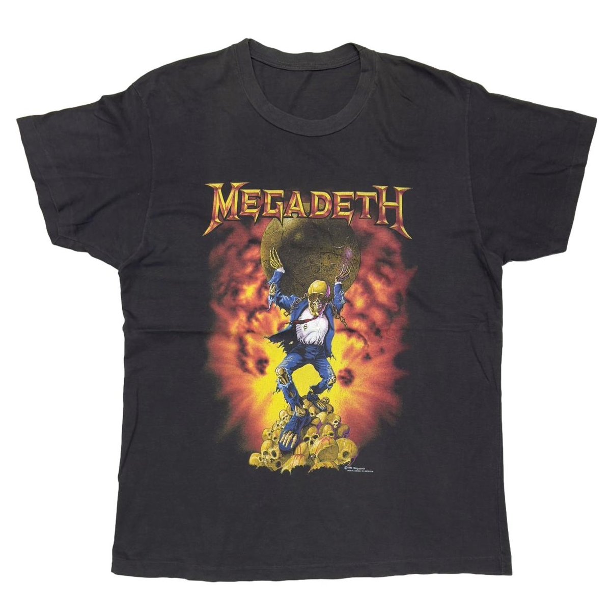 MEGADETH 1991 OXIDATION OF THE NATIONS WORLD TOUR FITS LARGE 4835