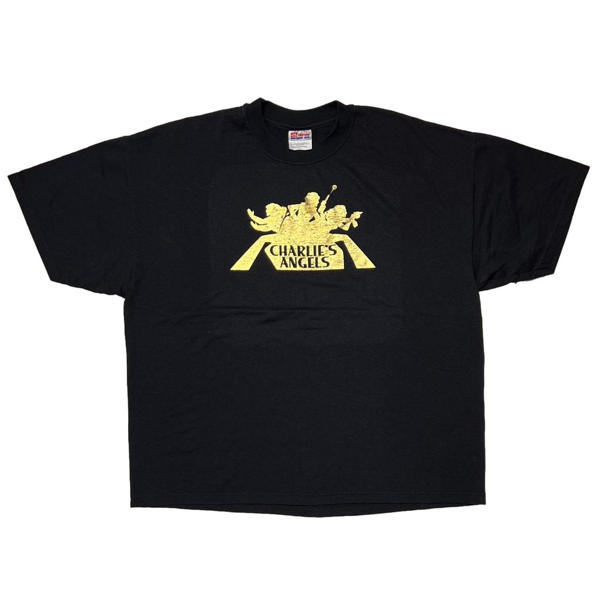 CHARLIE'S ANGELS GOLD PRINT PROMO HANES XL 7876