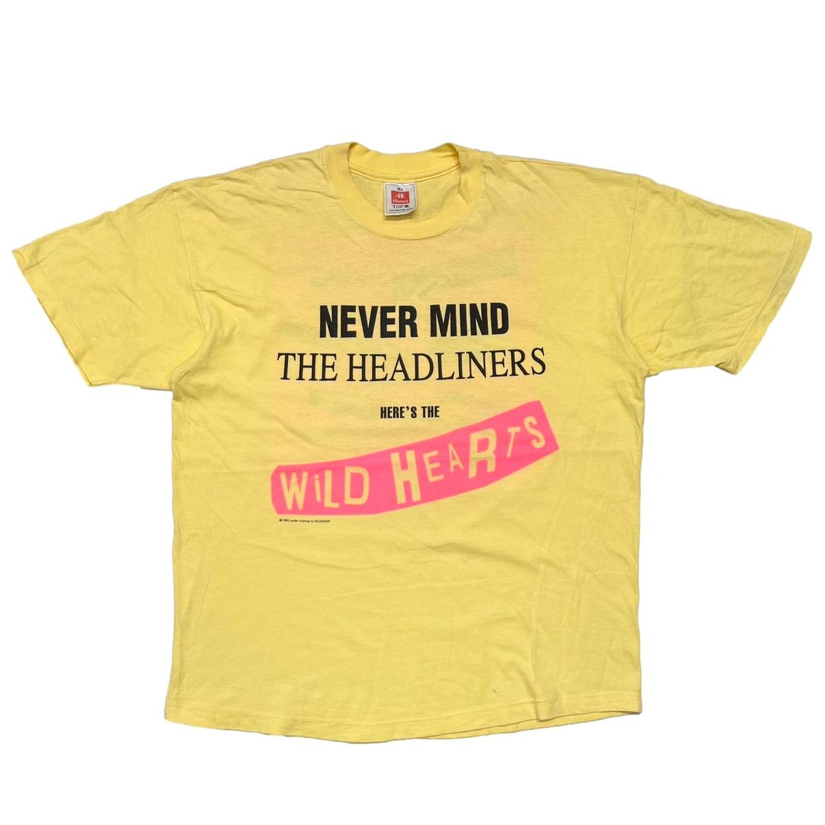 WILD HEARTS NEVER MIND THE HEADLINERS YELLOW HANES XL 5902