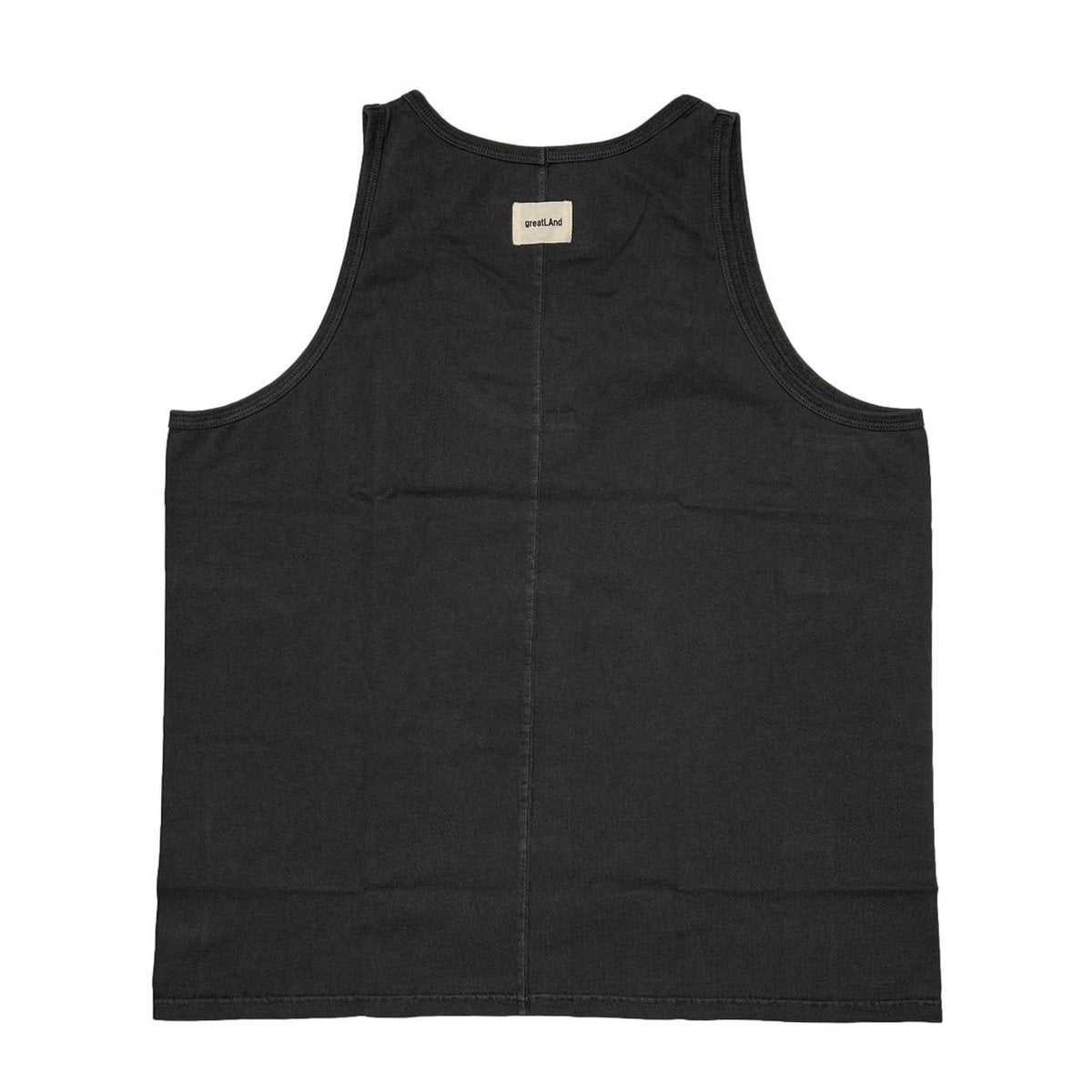 greatLAnd ORIGINAL NOMAN TANK TOP PIGMENT DYE BLACK