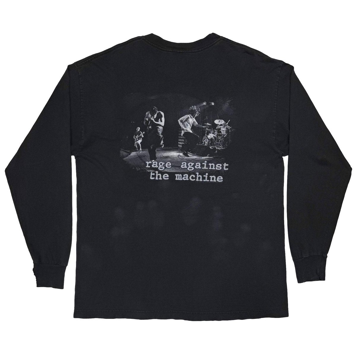 RAGE AGAINST THE MACHINE FRONT DIAL BACK MEMBER LS TEE BLACK GIANT XL 9519