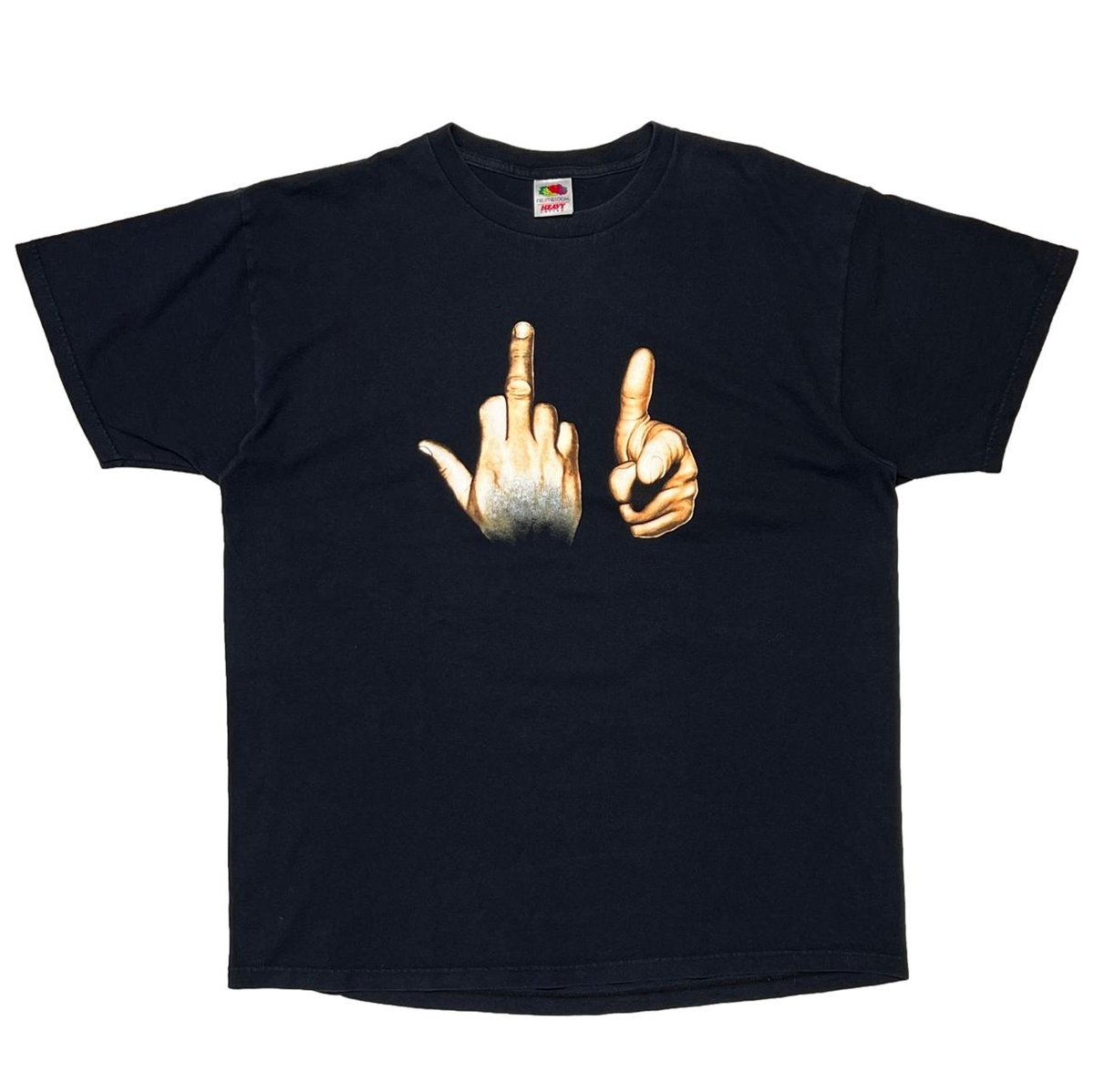 OLD&VINTAGE FUCK YOU HAND SIGN FRUIT OF THE LOOM XL 3745