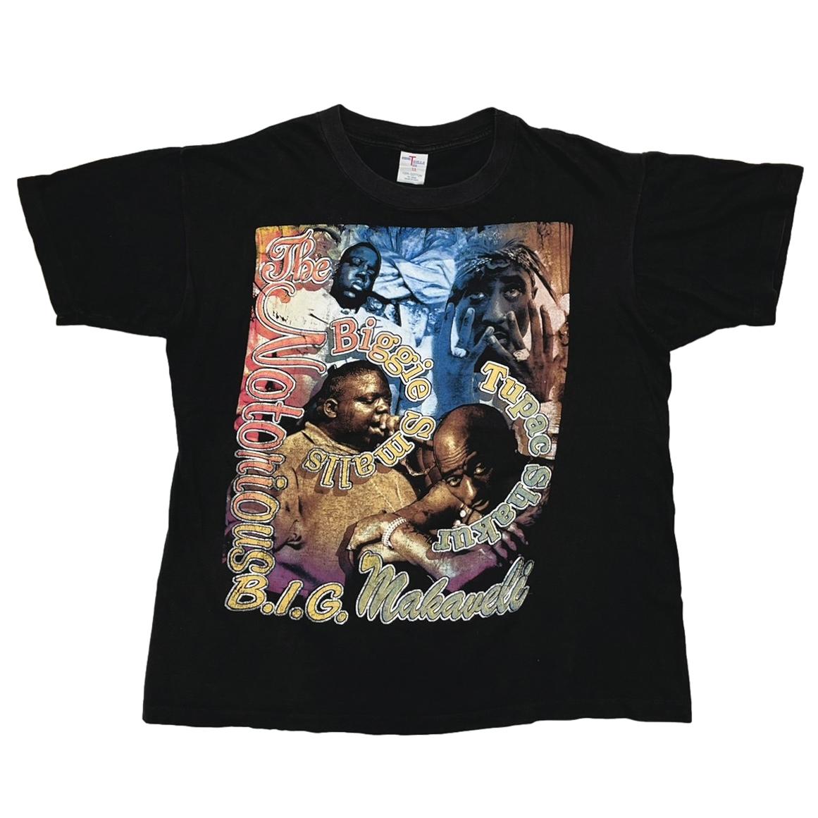2PAC x THE NOTORIOUS B.I.G. MEMORIAL RAP DESIGN SHORT HILLS TEE XL 0774