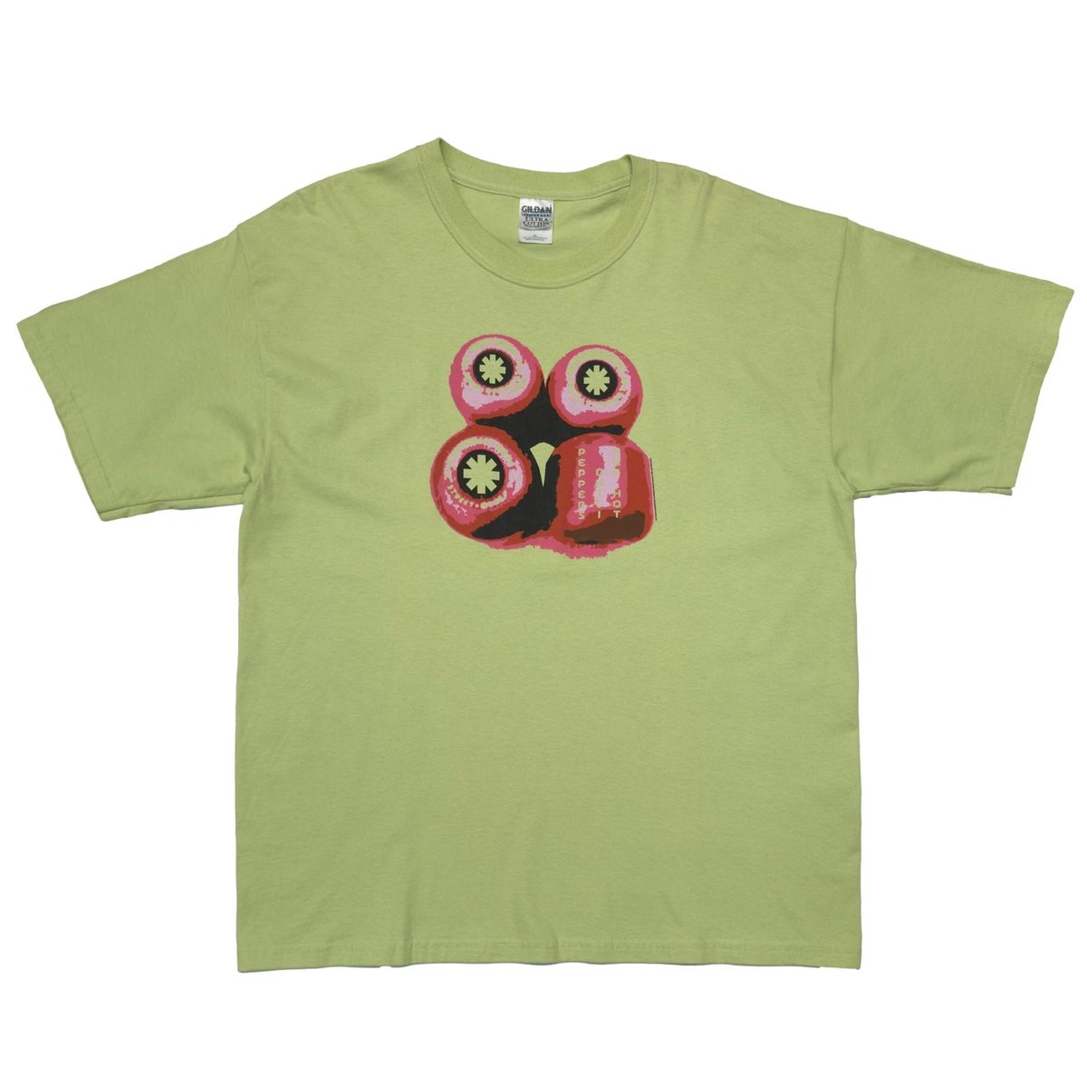 RED HOT CHILI PEPPERS WHEELS LIME GREEN GILDAN XL 5462