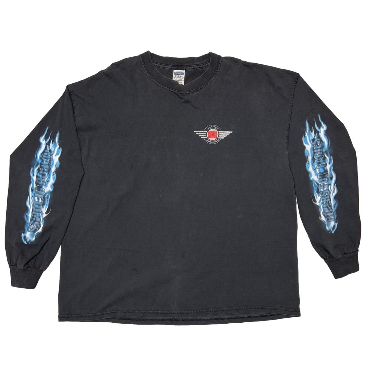 OLD&VINTAGE RIDE FLAME LS GILDAN XXL 1435