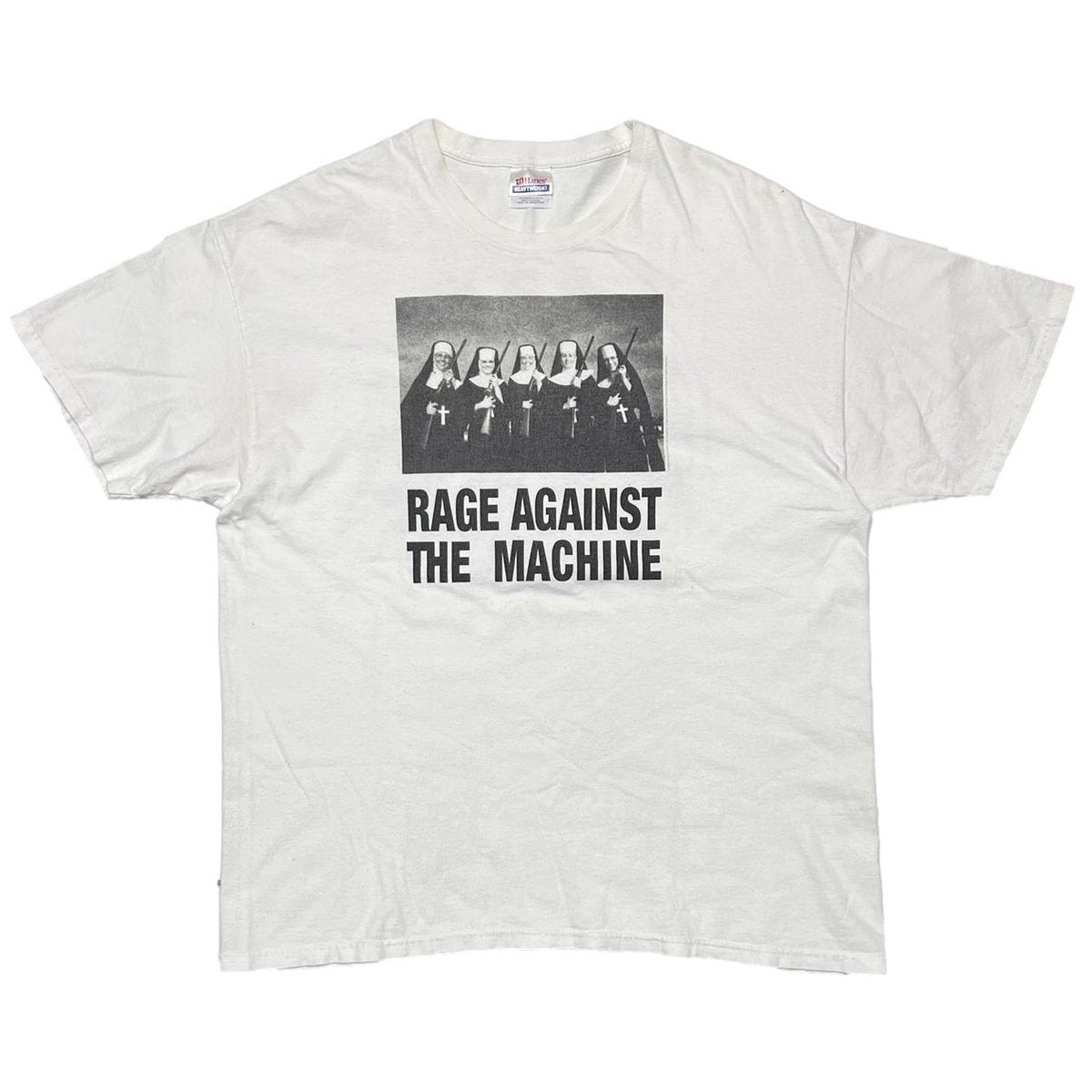 RAGE AGAINST THE MACHINE 2008 NUNS & GUNS WHITE HANES XL 7035