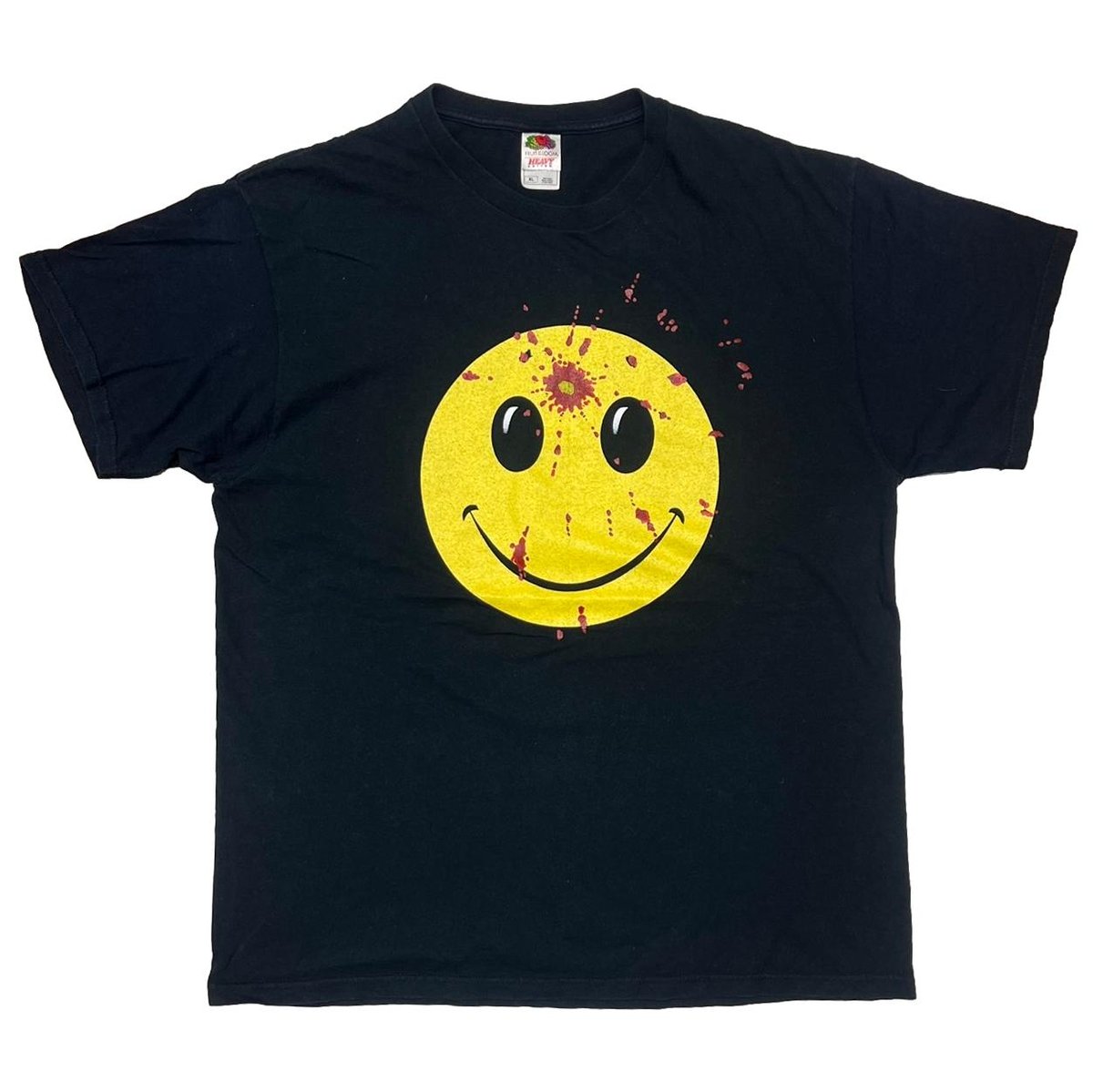OLD&VINTAGE GUN SHOT SMILE BLACK FRUIT OF THE LOOM XL 0457