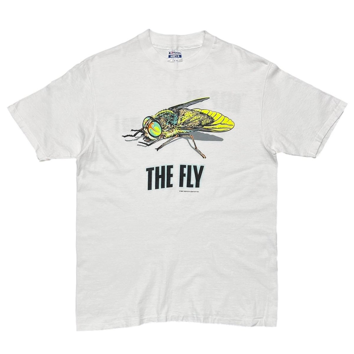 THE FLY 1986 WHITE HANES LARGE 7264