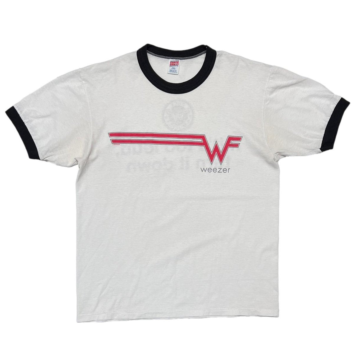 WEEZER 1995 ROCK MUSIC RINGER WHITE LARGE 2223