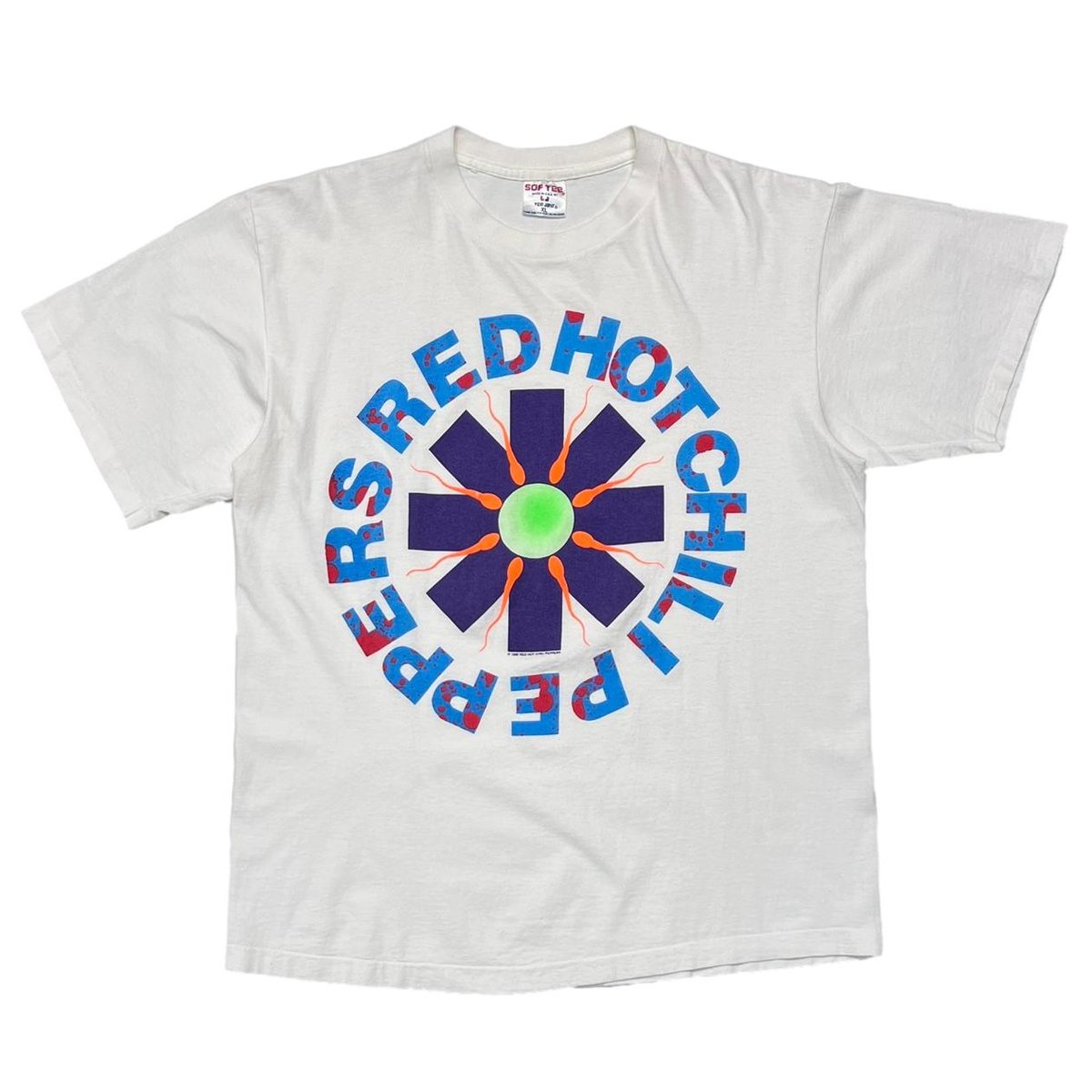 RED HOT CHILI PEPPERS SPERM LOGO WHITE SOF TEE XL 3618