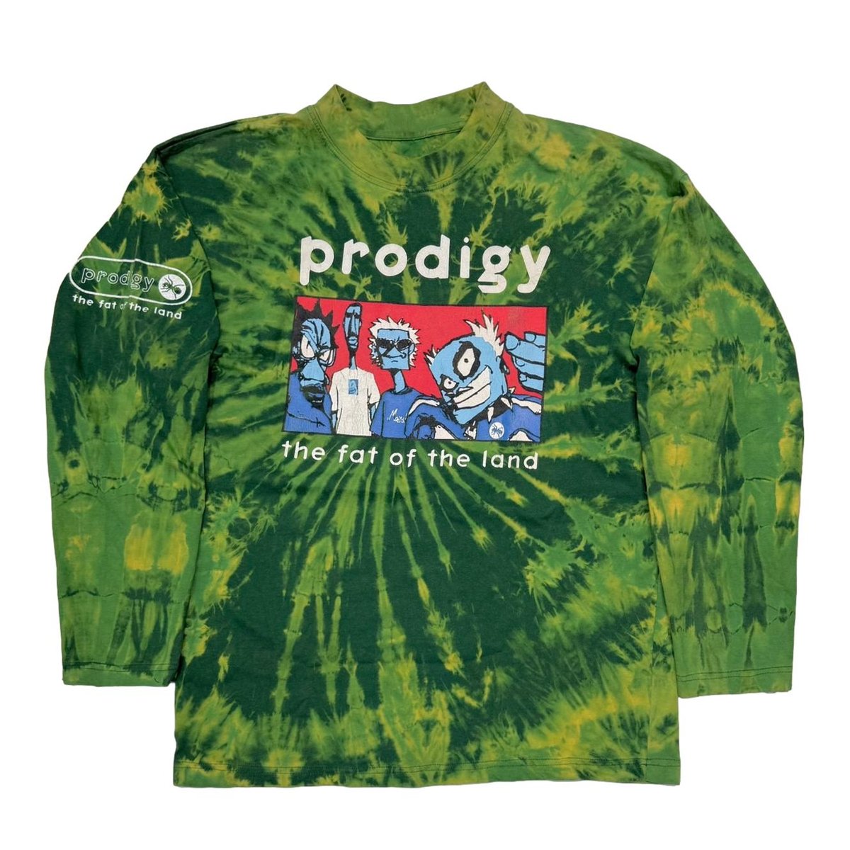 PRODIGY THE FAT OF THE LAND TIEDYE LS GREEN FITS XL 4346