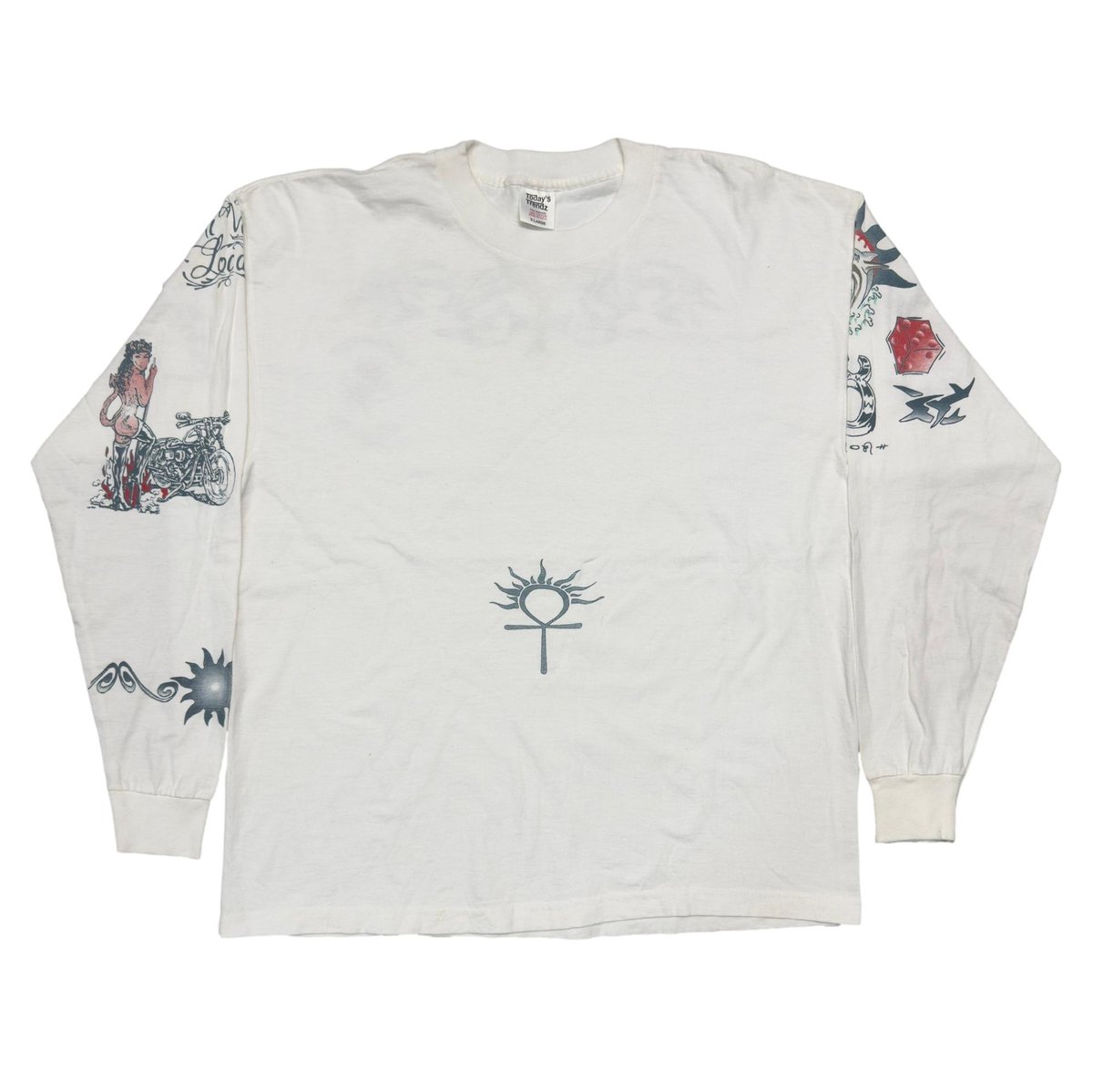 DENNIS RODMAN TATTOO LS WHITE XL 6933