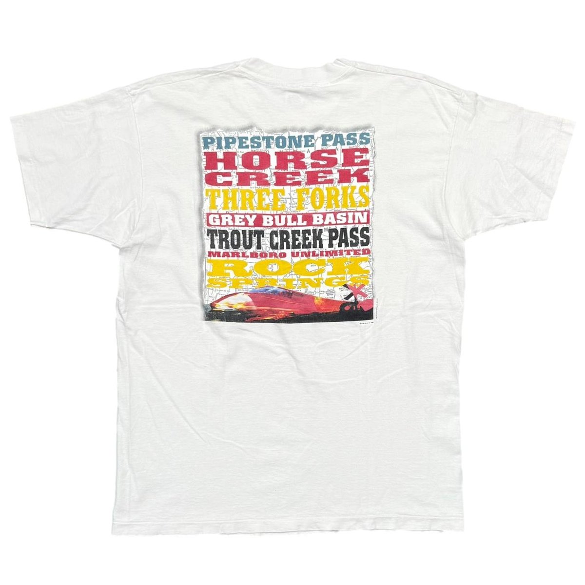 Marlboro HORSE CREEK POCKET TEE WHITE FRUIT OF THE LOOM XL 7168