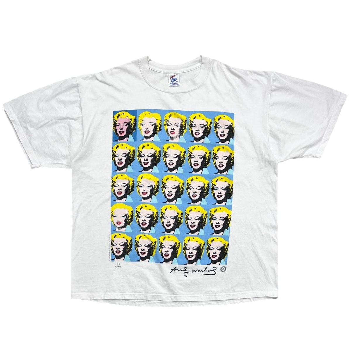 Andy Warhol 1993 Marilyn Monroe portfolio Y2K WHITE JERZEES XL 0817